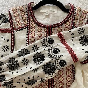 Veronica Beard Beaded And Embellished linen jacket